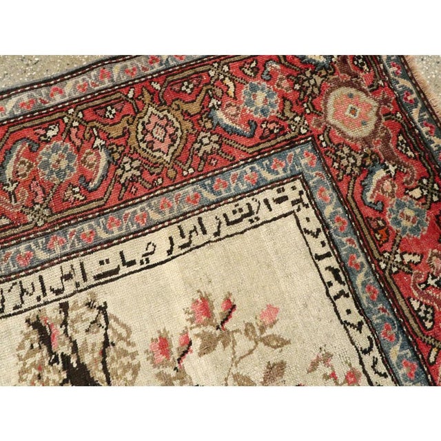 Textile Galerie Shabab Collection Early 20th Century Handmade Caucasian Karabagh Pictorial Accent Rug For Sale - Image 7 of 10