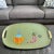 A classic hand-painted mid-century bar tray with a bottle of wine and a stem of grapes. The tray is a lovely shade of...