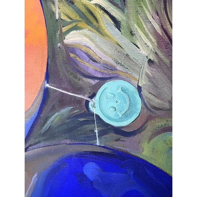 2000 - 2009 Semi Nude Woman in Orchard Hornets Unstretched Canvas Joni Wildman Oil Painting For Sale - Image 5 of 12