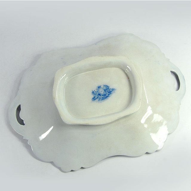 Ceramic Antique Victorian Pottery Dish, 1890s For Sale - Image 7 of 8