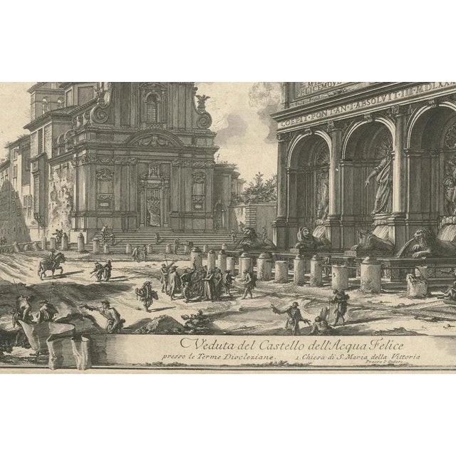 1751 Giovanni Battista Piranesi Engraving - Veduta del Castello dell'Acqua Felice : This exquisite engraving by Giovanni...