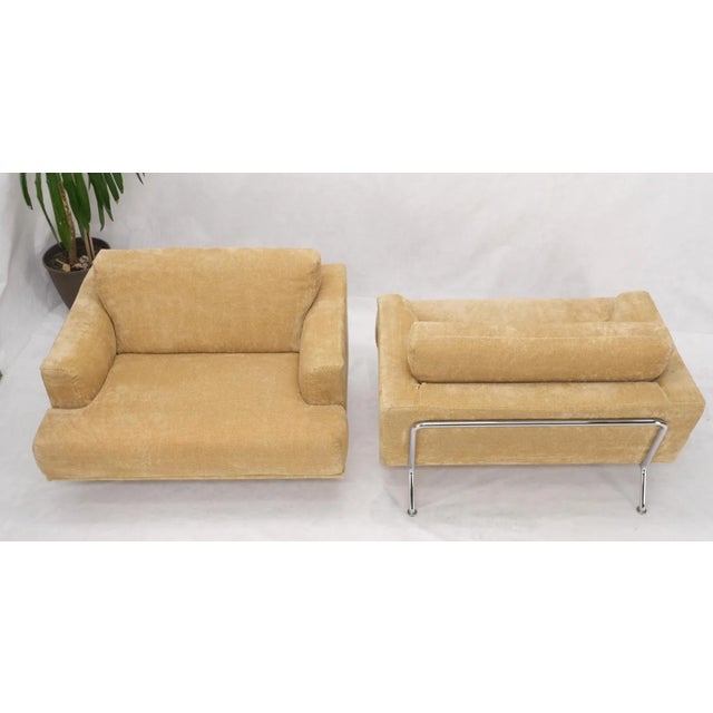 Pair of Wide Seat Almost Sattee Width Lounge Chairs by Cassina For Sale - Image 9 of 13