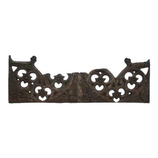 English Gothic Oak Architectural Hand Carved Tracery Panel For Sale