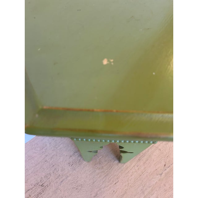 Moroccan Style Painted Wood Hexagonal End Table For Sale - Image 9 of 12