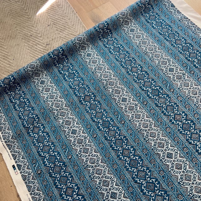 Quadrille Lorenzo Stripe Cotton Fabric - 2 Yards For Sale - Image 4 of 6