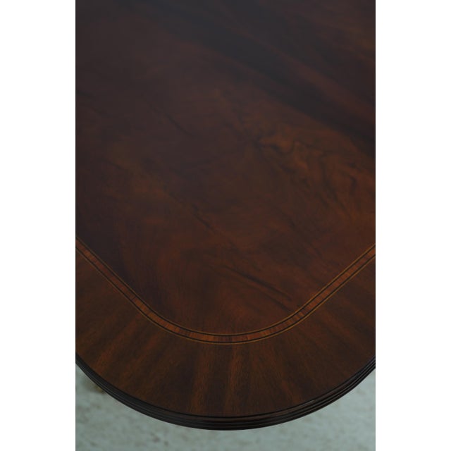 Henkel Harris Henkel Harris Inlaid Flame Mahogany Dining Table For Sale - Image 4 of 18