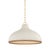 Brass Hudson Valley Lighting Southfields 21 in. 1 Light Pendant in Aged Brass and Ceramic Cream Pebble Finish For Sale - Image 8 of 8
