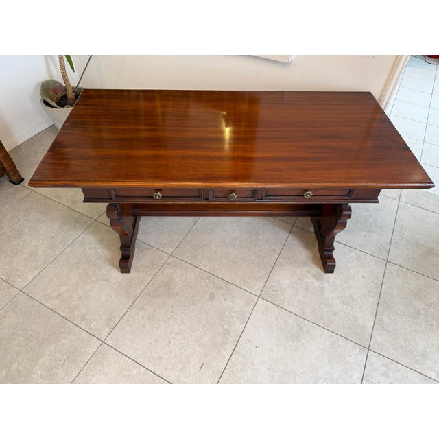 Baroque Style Writing Desk, 1970s For Sale - Image 11 of 15