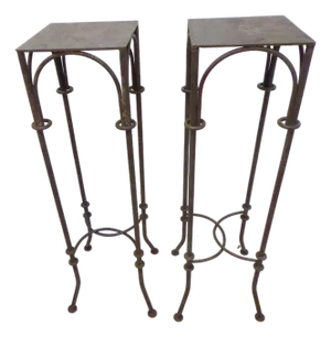 Vintage Wrought Iron Stands - A Pair