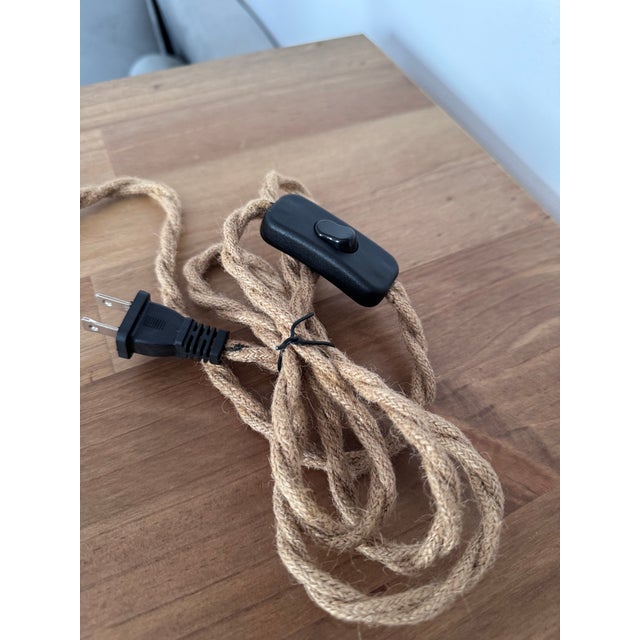 Ceramic Handmade Ceramic Table Lamp With Textured Stoneware Surface in White Color For Sale - Image 7 of 7