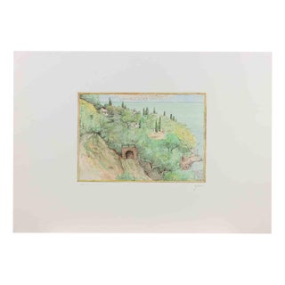 Giovanni Gromo, Countryside, 1980s, Etching For Sale