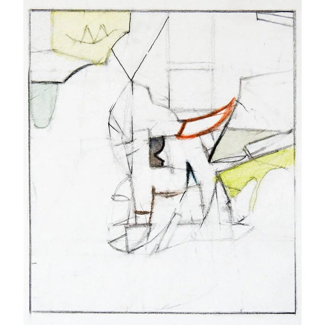 Late 20th century abstract mixed media studies in gouache, watercolor and pencil on mat board by Steve Hodges (20th...