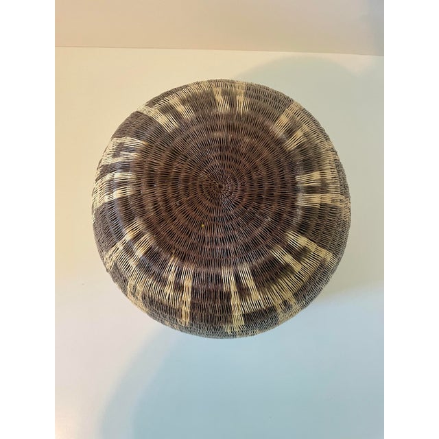 Vintage Handwoven Panamanian Wounaan-Embera Rainforest Coiled Basket For Sale In Boise - Image 6 of 6