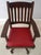 Age: C.2008 Details: Finish no.31 Rolling Casters Brass Capped Feet High Quality Construction Arts & Crafts Red Leather...