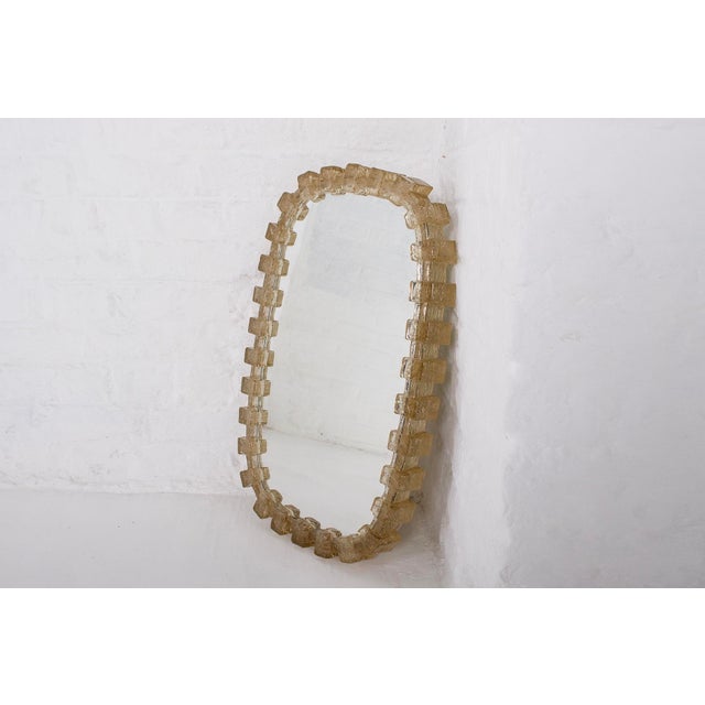 Illuminated Mirror in Amber Acrylic, 1970s For Sale - Image 11 of 11