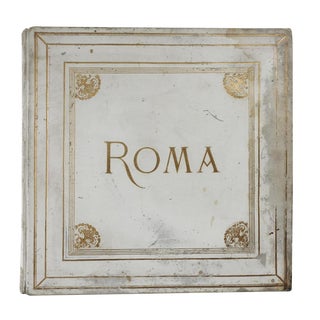 Antique Photograph Album, 40 Photos of Rome Leather Bound For Sale