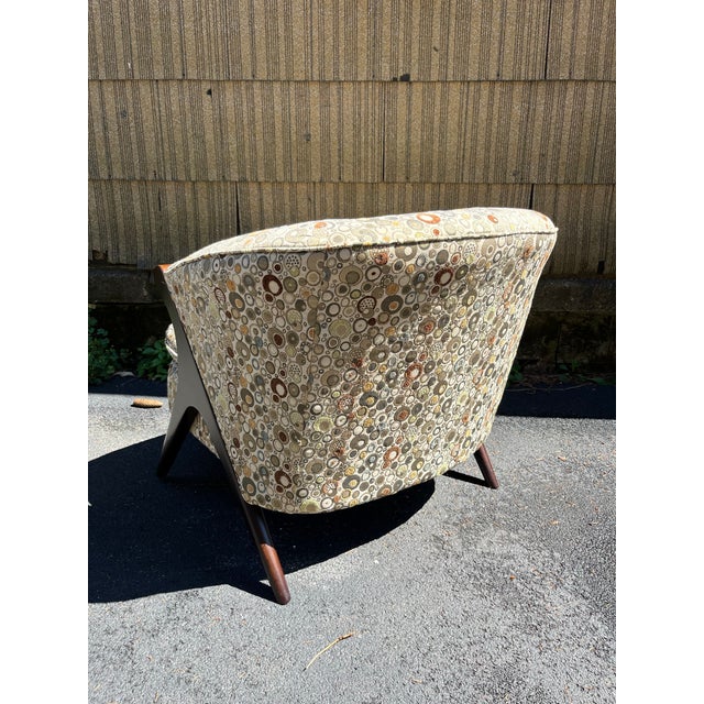 Modern Upholstered Club Chair For Sale - Image 6 of 11