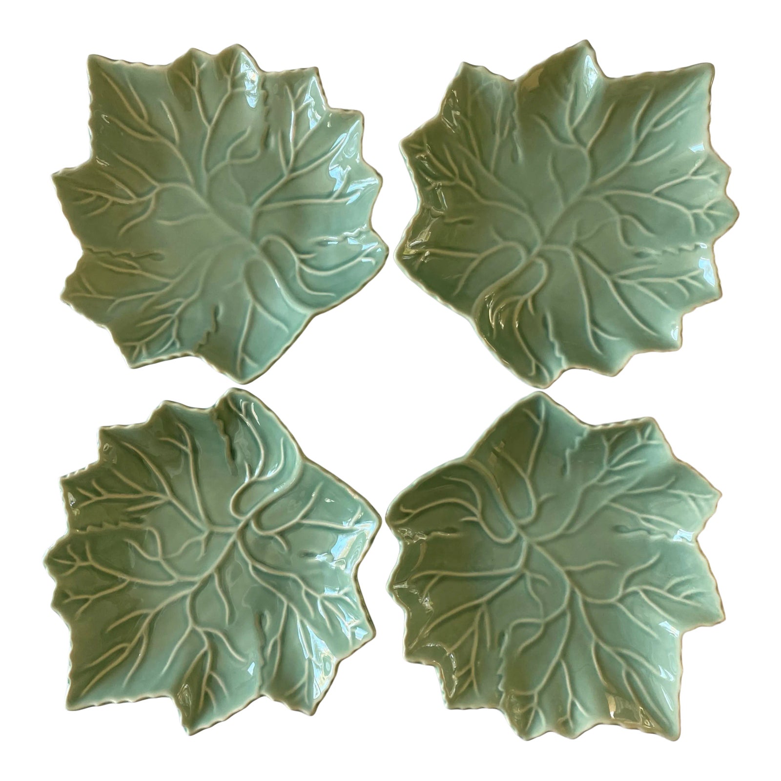 Vintage Small Leaf Appetizer Plates Set of 4 Chairish