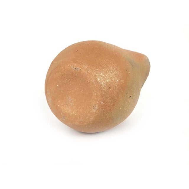 Sculpture Materials Taos Pueblo Micaceous 5.25" Clay Pot W Handle Native American Pottery For Sale - Image 7 of 8