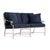 Brown Jordan Venetian Loveseat, Dove frame with Fusion Neptune fabric For Sale - Image 12 of 12
