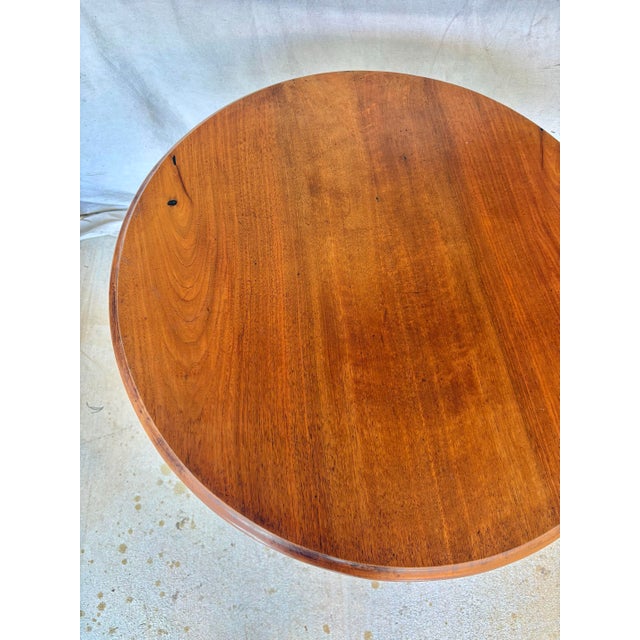 Brown 19th Century French Walnut Louis Philippe Pedestal Table For Sale - Image 8 of 12