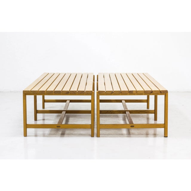 Set of Swedish Pine Benches, 1960s For Sale - Image 11 of 15