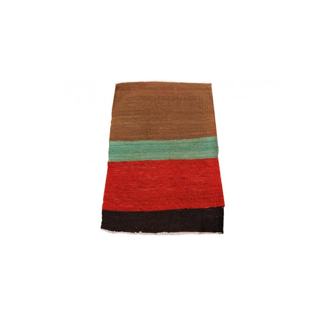 Handwoven vintage decorative mini wool rug from Kars region of Tukey. Approximatelly 45-55 years old. In very good...