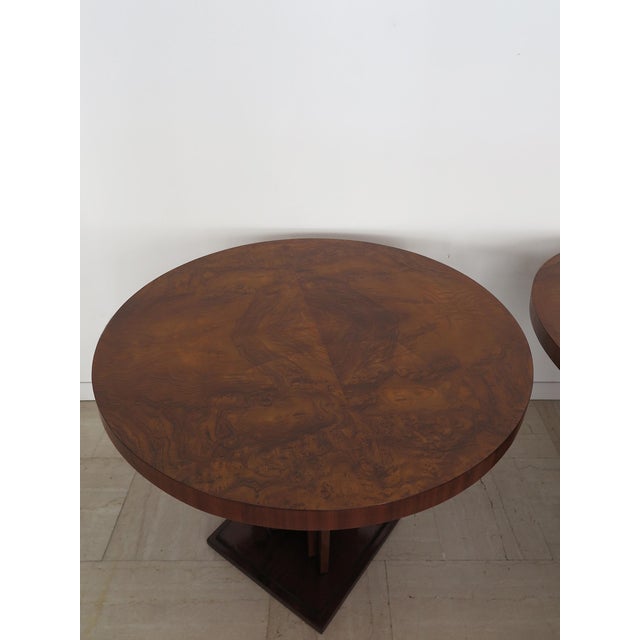 Brown Gueridon Tables with Sculptural Base, Italy, 1930s, Set of 2 For Sale - Image 8 of 18