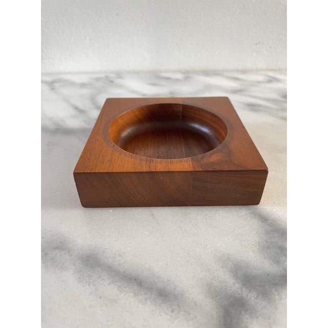 Mid 20th Century Mid 20th Century American Walnut Modernist Scoop Bowl For Sale - Image 5 of 8