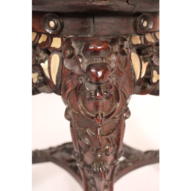 Chinese Rosewood Taboret With Mother of Pearl Inlay For Sale - Image 10 of 11