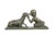 Bronze 'Girl Kissing a Lamb' Art Deco Bronze Sculpture For Sale - Image 8 of 9