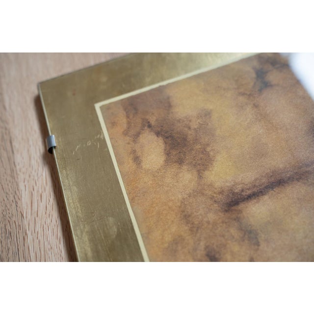 1970s Still Lifes, 1970-1980, Watercolor and Gold Leaf, Set of 2 For Sale - Image 5 of 17