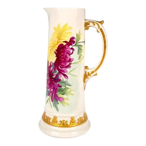 Early 20th Century Tall North American Painted & Gilt Porcelain Tankard