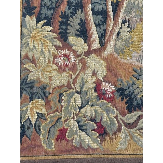 Beige Vintage Jacquard Tapestry with Lauragais Landscape in the style of Aubusson, 1960s For Sale - Image 8 of 18