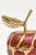 Metal Vintage Enamel and Brass Pear and Apple Sculpture Objects, Green and Red Set of 6 For Sale - Image 7 of 11