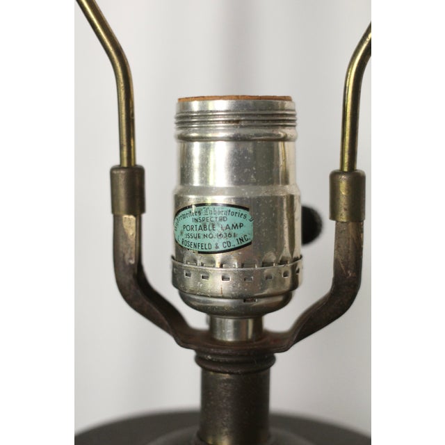 1950s Barovier Toso Murano Glass Lamp Pair With Pleated White Shades For Sale - Image 17 of 18