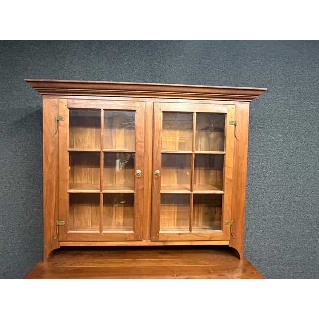 English Bench-Made Chippendale Style Walnut Dutch Cupboard For Sale - Image 3 of 11