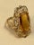 Metal 6 Carat Natural Long Cushion Shape Citrine Cocktail Ring in 14 Karat Yellow Gold For Sale - Image 7 of 18