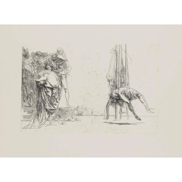 Justice is an original etching artwork realized in 1965 by the Italian artist Riccardo Tommasi Ferroni (1934-2000). Hand-...