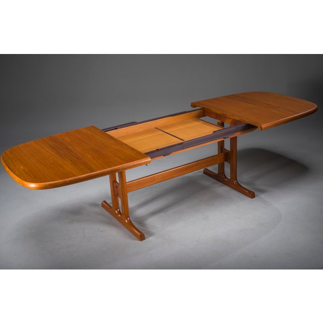 Brown Danish Modern Extendable Teak Dining Table from Glostrup, 1960s For Sale - Image 8 of 17