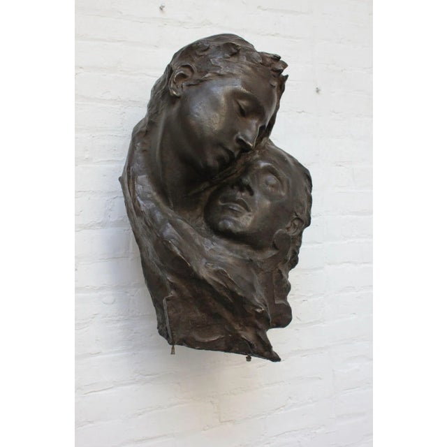 Cast hollow bronze figural sculpture carved in relief (ca. early 20th Century Italy). No chips or losses; light patina...