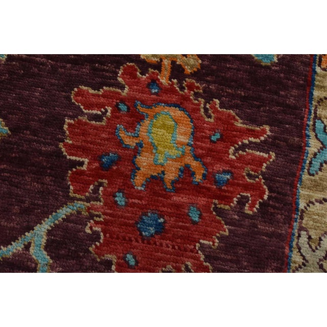 Anatolia Rug 8’11” X 11’6” Purple Wool Modern Hand-Knotted Oriental Carpet For Sale - Image 4 of 15