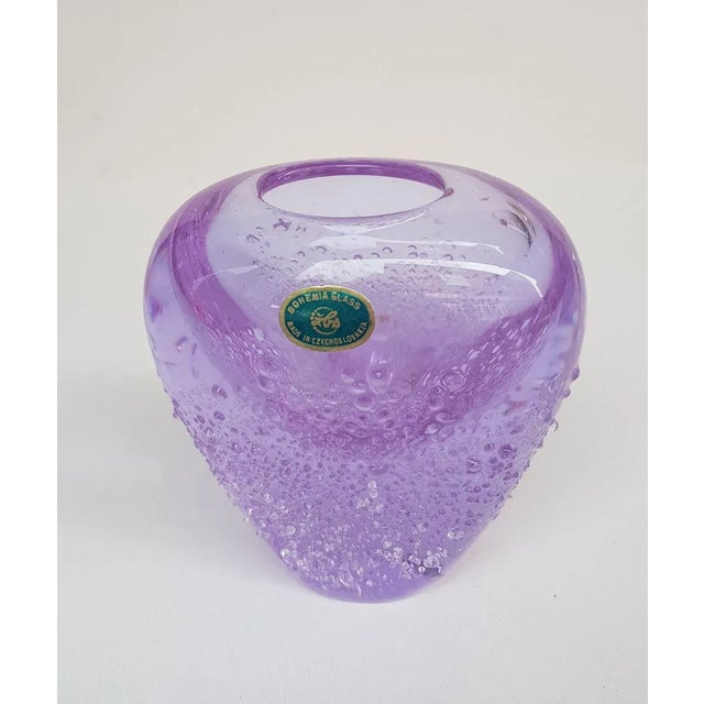 Bohemian Glass Vases by Miroslav Klinger, 1960s, Set of 2 For Sale - Image 4 of 6