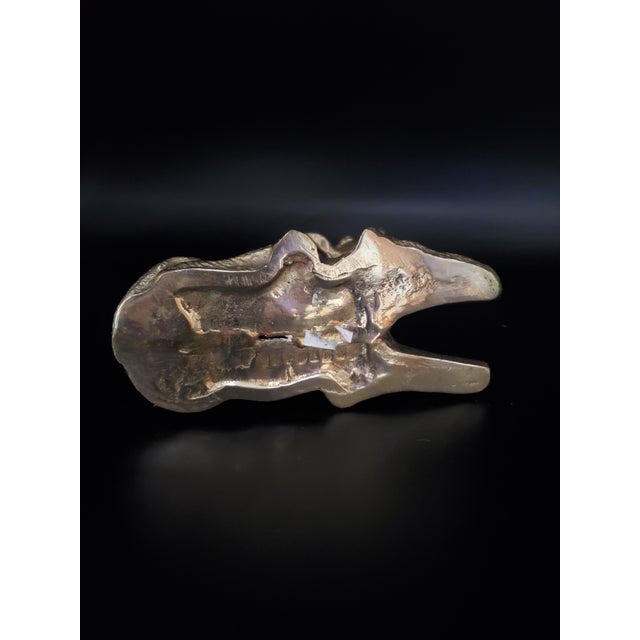 Transitional Pair of 1980s Vintage Brass Giraffes For Sale - Image 3 of 4