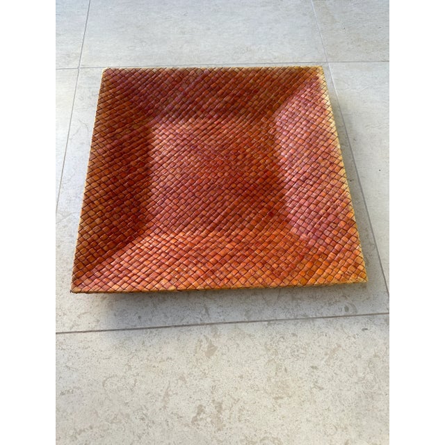 Vintage Woven Leather Tray For Sale - Image 15 of 16