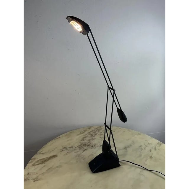 Black Articulated Table Lamp with Halogen Light, 1972 For Sale - Image 8 of 9