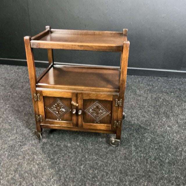 Afternoon Tea Trolley in Oak, 1960 For Sale - Image 9 of 9