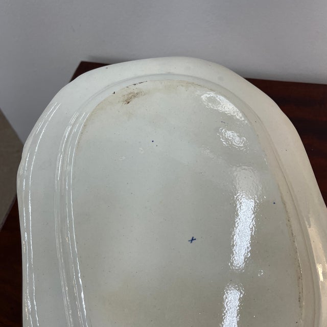 Spode Early 1800s Blue and White Platter For Sale - Image 4 of 4