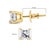 Haus of Brilliance 14K Yellow Gold 1/2 Cttw Princess Cut Diamond Solitaire Stud Earrings with Screwbacks (I-J Color, SI2-I1 Clarity) For Sale - Image 4 of 6