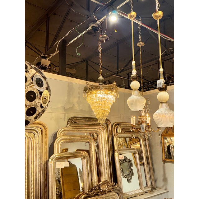 Late 19th Century French Bronze and Crystal Waterfall Chandelier For Sale - Image 4 of 7